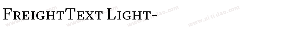 FreightText Light字体转换